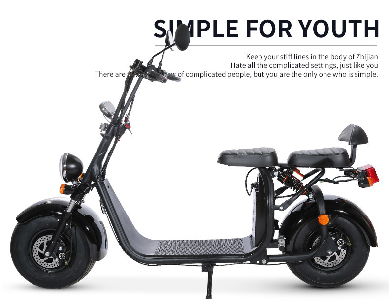 SoverSky 2000w Electric Fat Tire Scooter For Adult 2 wheel Chopper Scooter X7