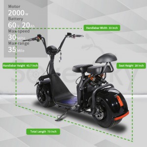 X7 SoverSky Electric Fat Tire Scooter Golf